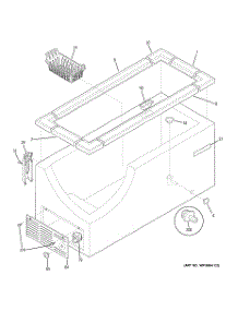 02 - Cabinet parts for Ge Freezer FCM25DSCWH from AppliancePartsPros.com