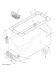 02 - Cabinet parts for Ge Freezer FCM20DPGWH from AppliancePartsPros.com