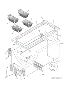 02 - Cabinet parts for Ge Freezer FCM25DTBWH from AppliancePartsPros.com