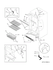 02 - Cabinet parts for Ge Freezer FUF17DTARWH from AppliancePartsPros.com