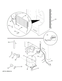 03 - Unit Parts parts for Ge Freezer FUG17DSARWH from AppliancePartsPros.com