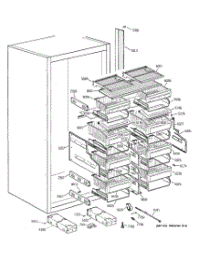 04 - Shelves & Drawers parts for Ge Freezer ZIF36NMIRH from AppliancePartsPros.com
