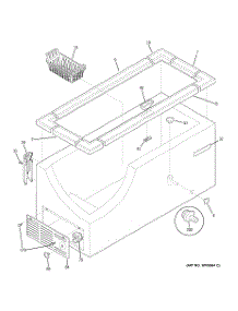 02 - Cabinet parts for Ge Freezer FCM25DSBWH from AppliancePartsPros.com
