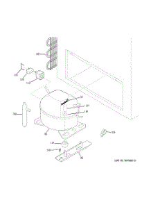 03 - Unit Parts parts for Ge Freezer FCM25DSBWH from AppliancePartsPros.com