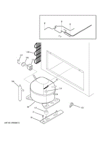 03 - Unit Parts parts for Ge Freezer FCM15DPDWH from AppliancePartsPros.com
