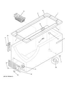 02 - Cabinet parts for Ge Freezer FCM20DPDWH from AppliancePartsPros.com
