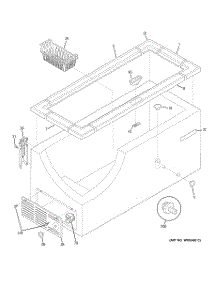 02 - Cabinet parts for Ge Freezer FCM15DPEWH from AppliancePartsPros.com