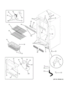 02 - Cabinet parts for Ge Freezer FUF20DPDRWH from AppliancePartsPros.com