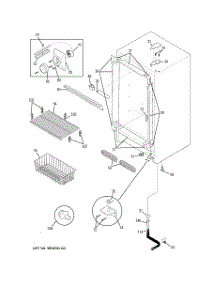 02 - Cabinet parts for Ge Freezer FUM17DRCRWH from AppliancePartsPros.com