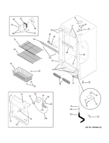 02 - Cabinet parts for Ge Freezer FUF17DPDRWH from AppliancePartsPros.com