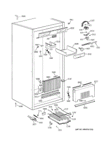 02 - Cabinet Parts (1) parts for Ge Freezer ZIF36NMHRH from AppliancePartsPros.com