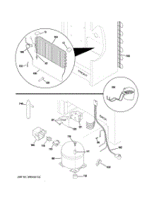 03 - Unit Parts parts for Ge Freezer FUF14DPERWH from AppliancePartsPros.com