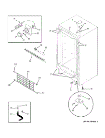 02 - Cabinet parts for Ge Freezer FUM9HDPDRWH from AppliancePartsPros.com