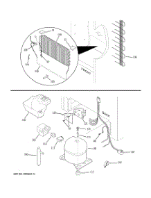 03 - Unit Parts parts for Ge Freezer FUF14DPGRWH from AppliancePartsPros.com