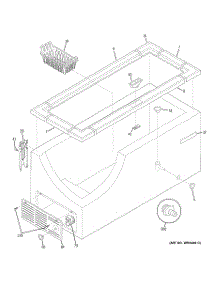 02 - Cabinet parts for Ge Freezer FCM15HDPBWH from AppliancePartsPros.com