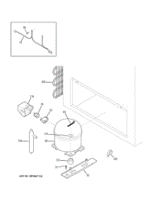 03 - Unit Parts parts for Ge Freezer FCM15SPBWH from AppliancePartsPros.com