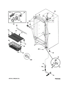 02 - Cabinet parts for Ge Freezer FUM14DPARWH from AppliancePartsPros.com