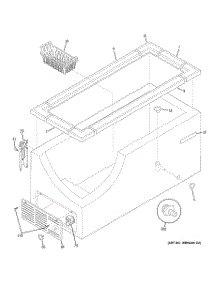 02 - Cabinet parts for Ge Freezer FCM15SPAWH from AppliancePartsPros.com