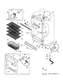 02 - Cabinet parts for Ge Freezer FUF14DPARWH from AppliancePartsPros.com