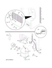 03 - Unit Parts parts for Ge Freezer FUF14DPARWH from AppliancePartsPros.com