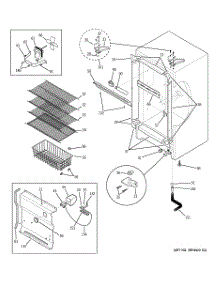 02 - Cabinet parts for Ge Freezer FUF20DPARWH from AppliancePartsPros.com