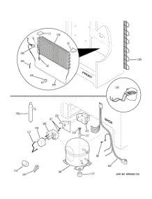 03 - Unit Parts parts for Ge Freezer FUF20DPARWH from AppliancePartsPros.com