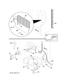 03 - Unit Parts parts for Ge Freezer FUF14DMCRWH from AppliancePartsPros.com