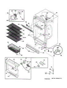 02 - Cabinet parts for Ge Freezer FUG20DCJRWH from AppliancePartsPros.com