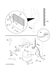 03 - Unit Parts parts for Ge Freezer FUG20DCJRWH from AppliancePartsPros.com