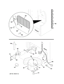 03 - Unit Parts parts for Ge Freezer FUF17DMCRWH from AppliancePartsPros.com