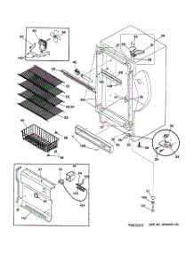 02 - Cabinet parts for Ge Freezer FUF20DMCRWH from AppliancePartsPros.com