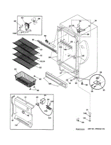 02 - Cabinet parts for Ge Freezer FUF17DMDRWH from AppliancePartsPros.com