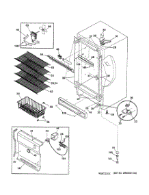 02 - Cabinet parts for Ge Freezer FUF17DMBRWH from AppliancePartsPros.com