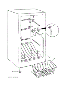 02 - Cabinet parts for Ge Freezer FUM5SNAWW from AppliancePartsPros.com
