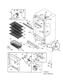 02 - Cabinet parts for Ge Freezer FUF17DMARWH from AppliancePartsPros.com