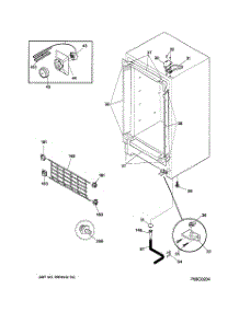 02 - Cabinet parts for Ge Freezer FUM14SMARWH from AppliancePartsPros.com