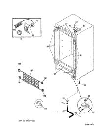 02 - Cabinet parts for Ge Freezer FUM17SMARWH from AppliancePartsPros.com