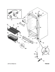 02 - Cabinet parts for Ge Freezer FUM21SMARWH from AppliancePartsPros.com