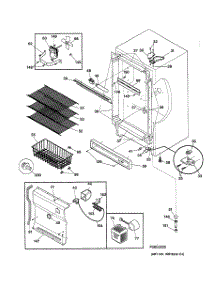 02 - Cabinet parts for Ge Freezer FUF14DMARWH from AppliancePartsPros.com