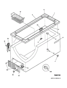02 - Cabinet parts for Ge Freezer FCM25DMAWH from AppliancePartsPros.com