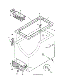 02 - Cabinet parts for Ge Freezer FCM9DABWH from AppliancePartsPros.com