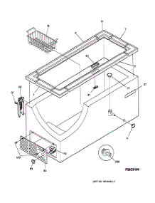 02 - Cabinet parts for Ge Freezer FCM25DACWH from AppliancePartsPros.com