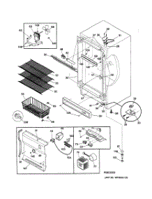 02 - Cabinet parts for Ge Freezer FUF14DADRWH from AppliancePartsPros.com
