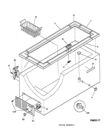 02 - Cabinet, Controls & Shelves parts for Ge Freezer FCM15DACWH from AppliancePartsPros.com