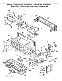 02 - Section2 parts for Ge Microwave JVM152J02 from AppliancePartsPros.com