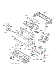 02 - Base, Stirrer & Electronics parts for Ge Microwave JVM1330BW03 from AppliancePartsPros.com