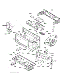 02 - Base, Stirrer & Electronics parts for Ge Microwave JVM1331BW02 from AppliancePartsPros.com