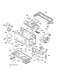 02 - Base, Stirrer & Electronics parts for Ge Microwave JVM1339WW01 from AppliancePartsPros.com