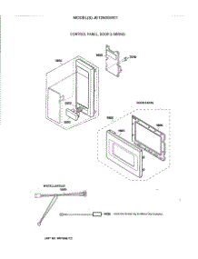 02 - Control Panel, Door & Wiring parts for Ge Microwave JE1250GW01 from AppliancePartsPros.com
