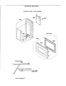 02 - Control Panel, Door & Wiring parts for Ge Microwave JE950GW01 from AppliancePartsPros.com